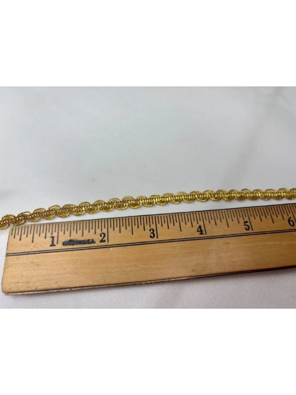 Embassy Trimmings Metallic Gold Braid Trim 1 yard Art 18-5024 Vintage Craft Supp